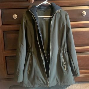 French connection olive green trench.